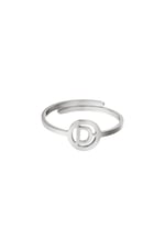 Silver color / Stainless steel ring initial D Silver color Picture4