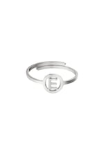 Silver color / Stainless steel ring initial E Silver color Picture5