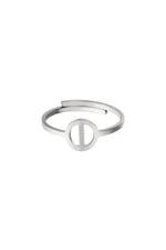 Silver color / Stainless steel ring initial I Silver color Picture9