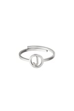 Silver color / Stainless steel ring initial J Silver color Picture10