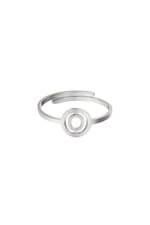 Silver color / Stainless steel ring initial O Silver color Picture15