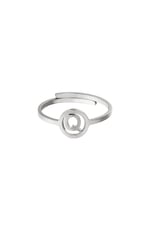 Silver color / Stainless steel ring initial Q Silver color Picture17