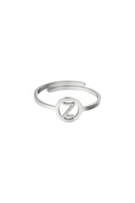 Silver color / Stainless steel ring initial Z Silver color Picture26