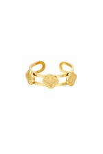 Gold color / One size / Ring Three Clovers Gold Color Stainless Steel One size 