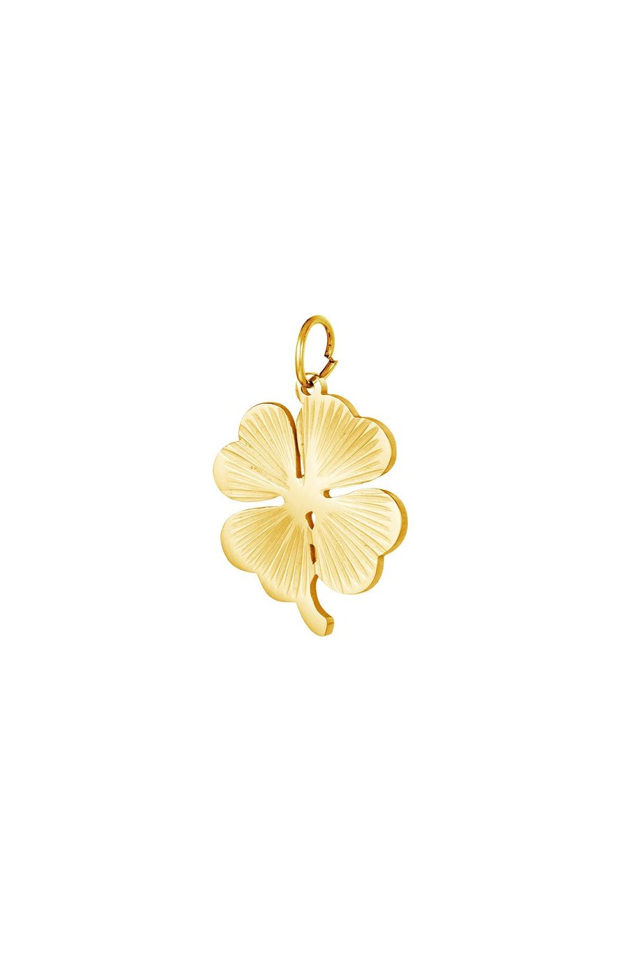 Trifoglio di fascino fai-da-te in acciaio inossidabile Gold Stainless Steel 