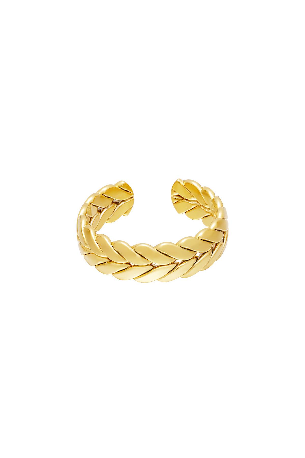 Stainless steel ring Gold Color One size
