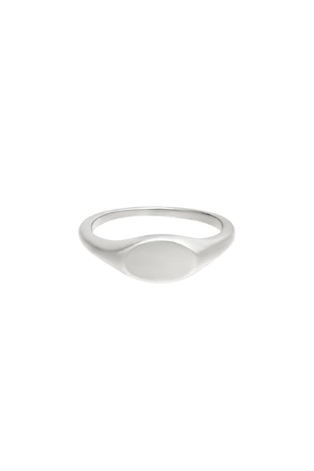 Stainless steel signet ring Silver Color 15