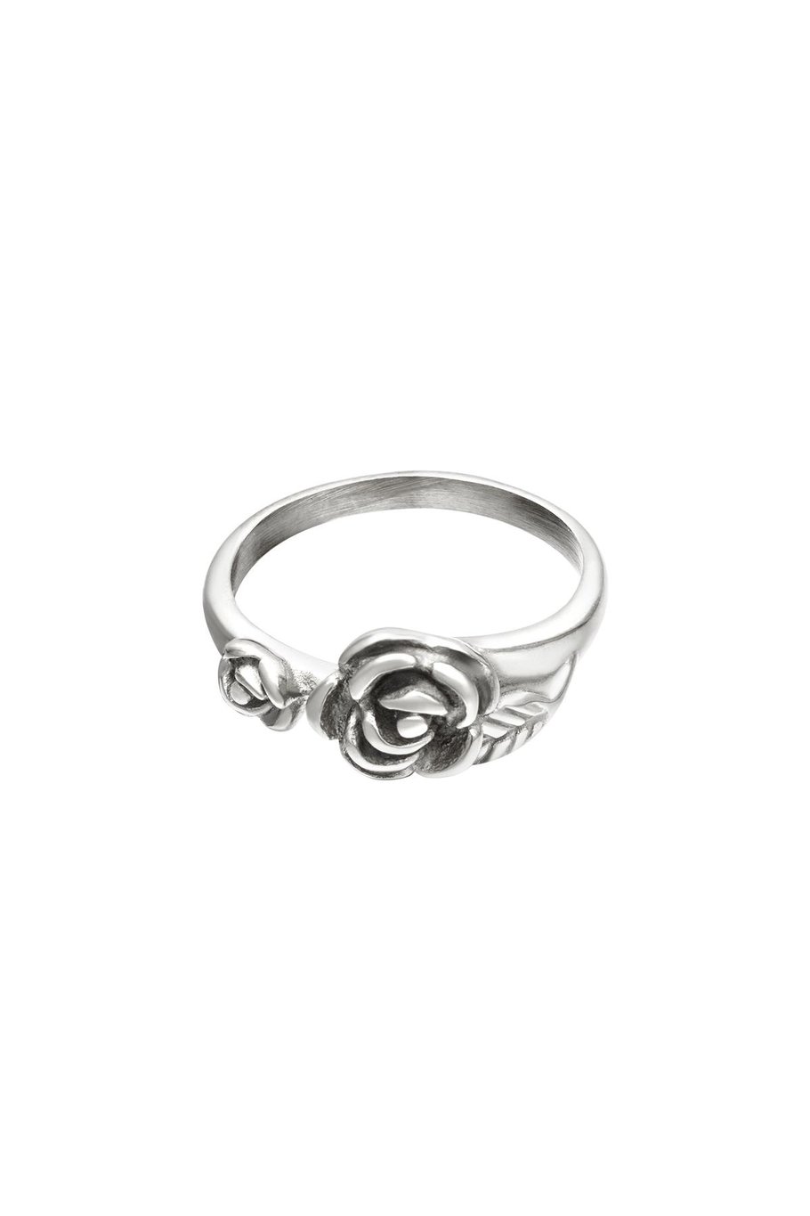 halka gül Silver Color Stainless Steel 16 