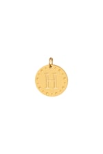 Gold color / Circle charm initial H Gold Color Stainless Steel Picture2