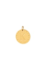 Gold color / Circle charm initial K Gold Color Stainless Steel Picture7