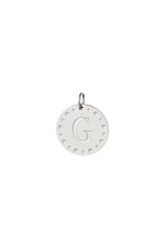 Silver color / Circle charm initial G Silver Color Stainless Steel Picture7