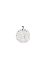 Silver color / Circle charm initial O Silver Color Stainless Steel Picture14