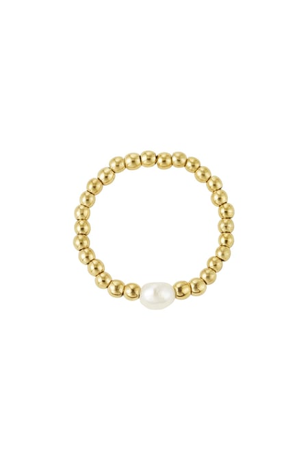 İncili elastik halka Gold Pearls One size