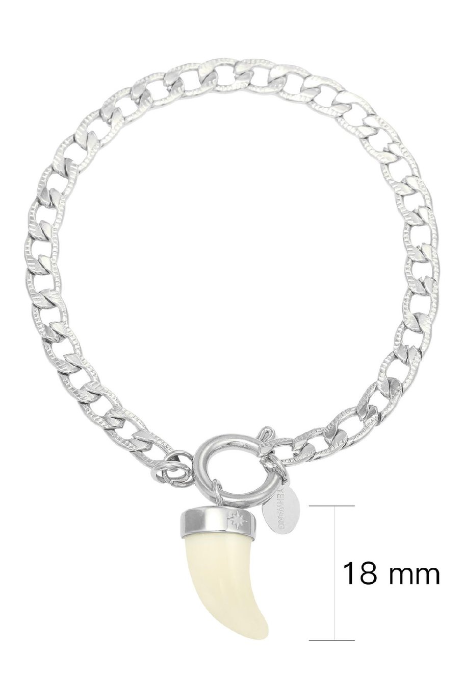 Armband Ivory Horn Zilver Stainless Steel Afbeelding2
