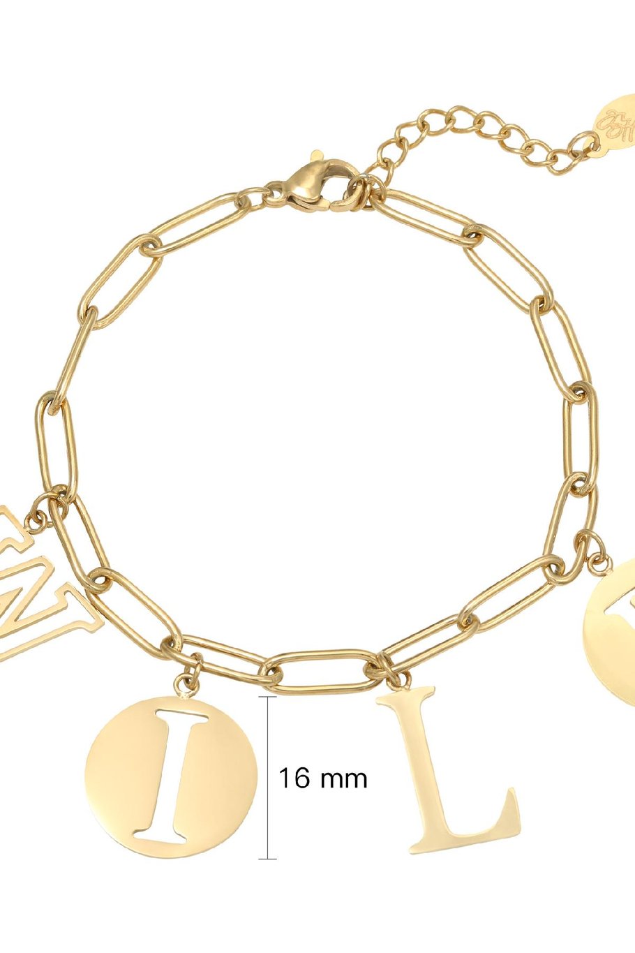Bracelet Letters Wild Couleur or Acier inoxydable Image2