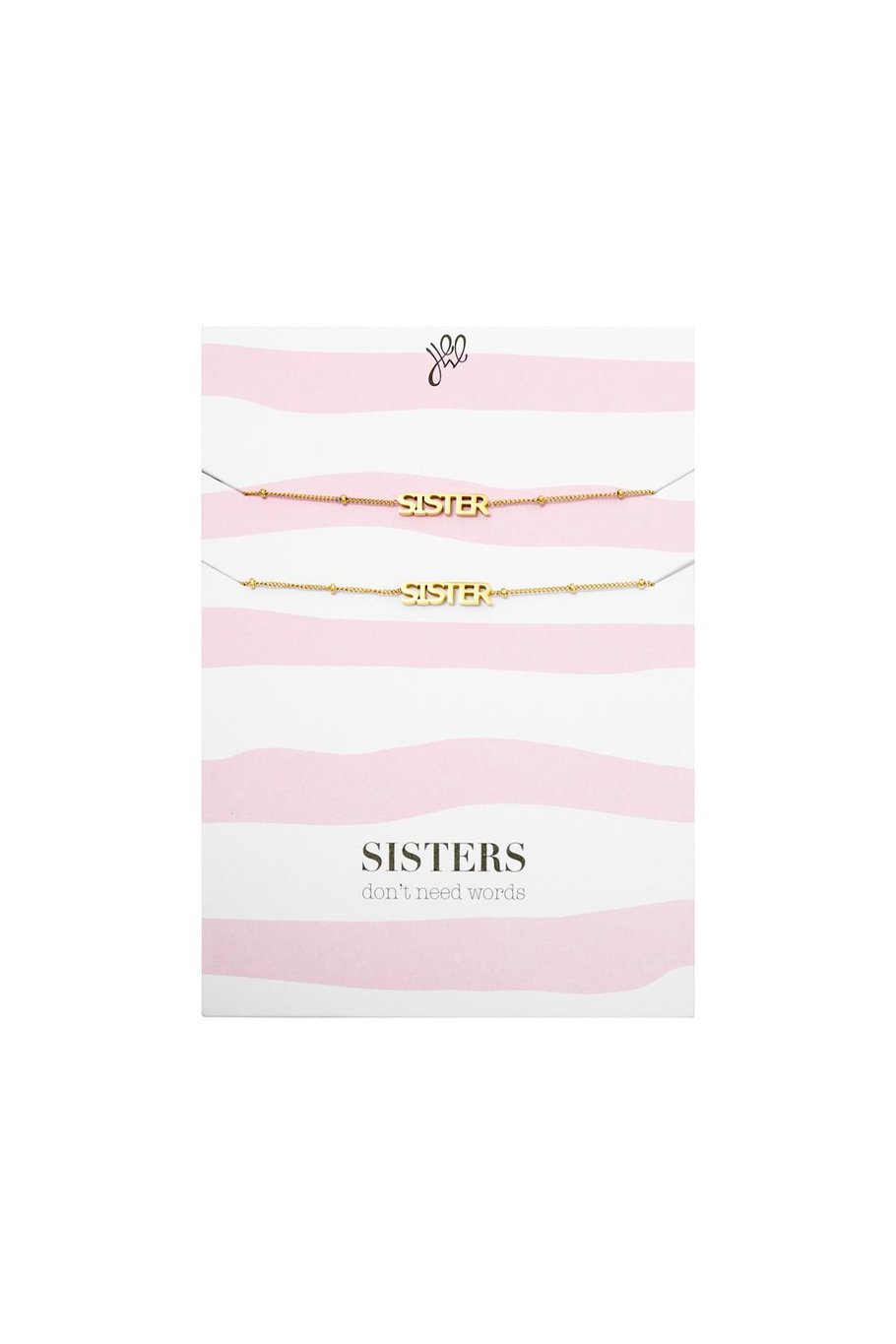 Le sorelle del braccialetto non hanno bisogno di parole Gold Stainless Steel 