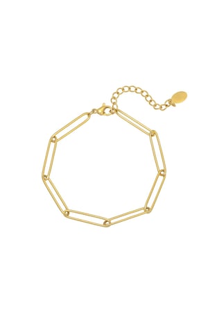 Bracelet Plain Chain Gold Color Stainless Steel h5 