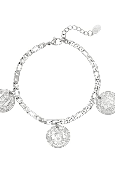 Bracelet Ancient Coinage Argenté Acier inoxydable h5 Image3