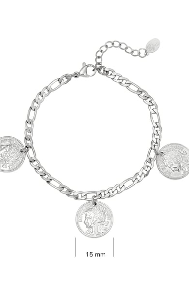 Bracelet Ancient Coinage Argenté Acier inoxydable h5 Image4