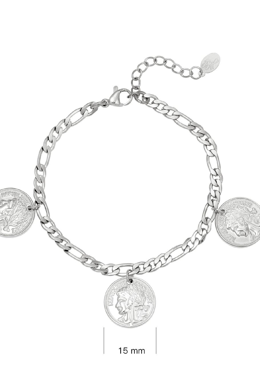 Bracelet Ancient Coinage Argenté Acier inoxydable Image4