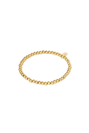 Bracelet Midi Beads Gold Color Stainless Steel-4MM h5 