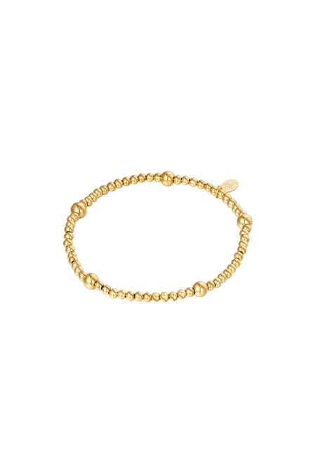 Bracelet Beady Gold Color Stainless Steel 2