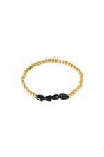 Gold color / Bracelet Black Rocks Gold Color Stainless Steel 