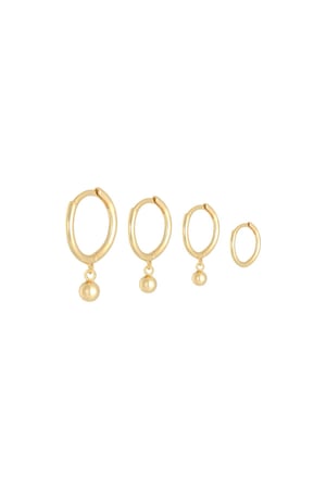 Earring Set Basic Love Gold Color Copper h5 