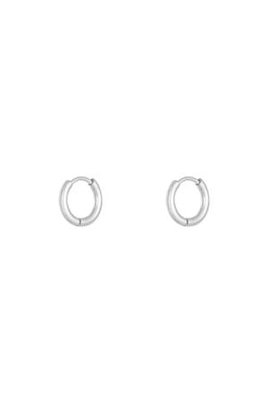 Earrings Little Hoops 1,2cm Silver Color Stainless Steel h5 