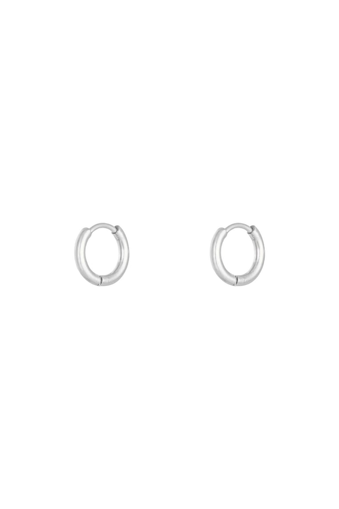 Earrings Little Hoops 1,2cm Silver Color Stainless Steel 