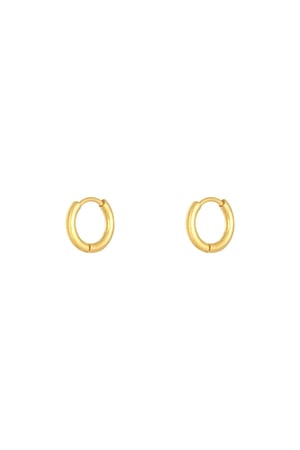 Earrings Little Hoops 1,2cm Gold Color Stainless Steel h5 