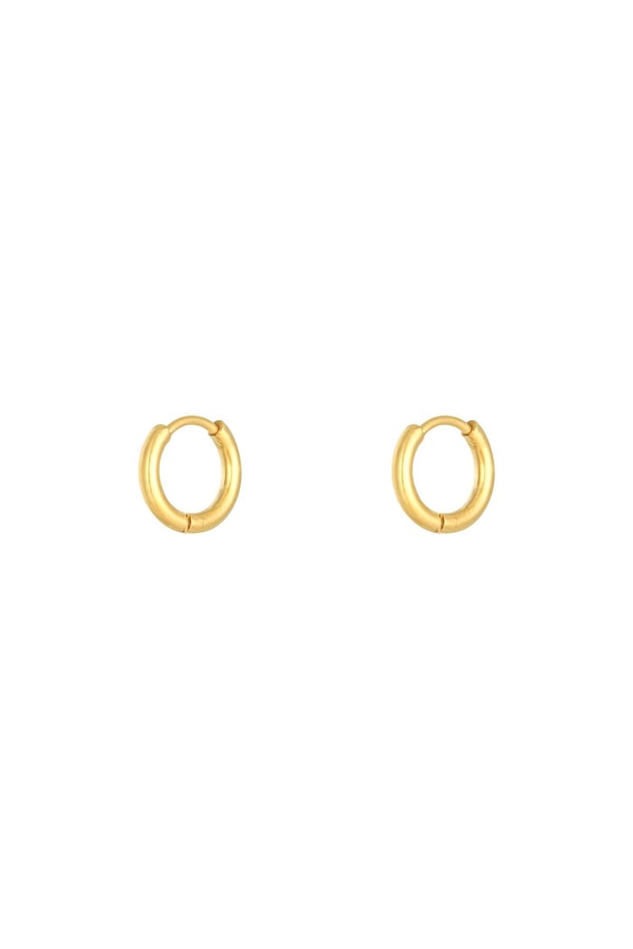 Earrings Little Hoops 1,2cm Gold Color Stainless Steel 