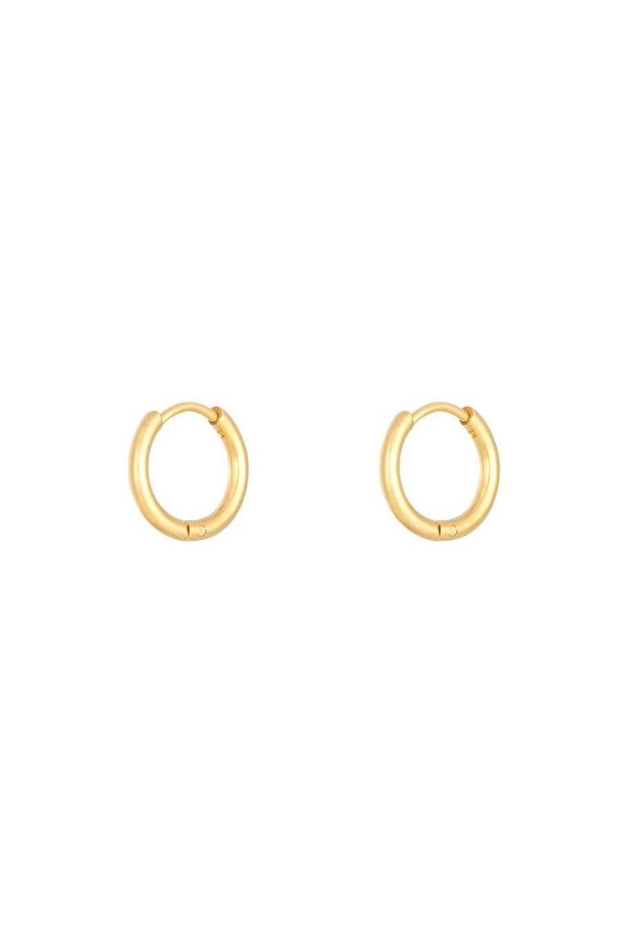 Earrings Little Hoops 1.4cm Silver Color Stainless Steel
