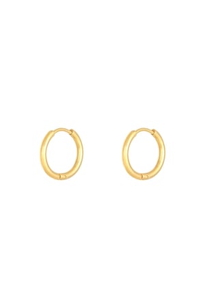 Earrings Little Hoops 1,6cm Gold Color Stainless Steel h5 