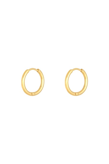 Pendientes Little Hoops 1,6cm Color dorado Acero inoxidable