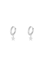 Silver color / Earrings Star Silver Color Stainless Steel Picture2