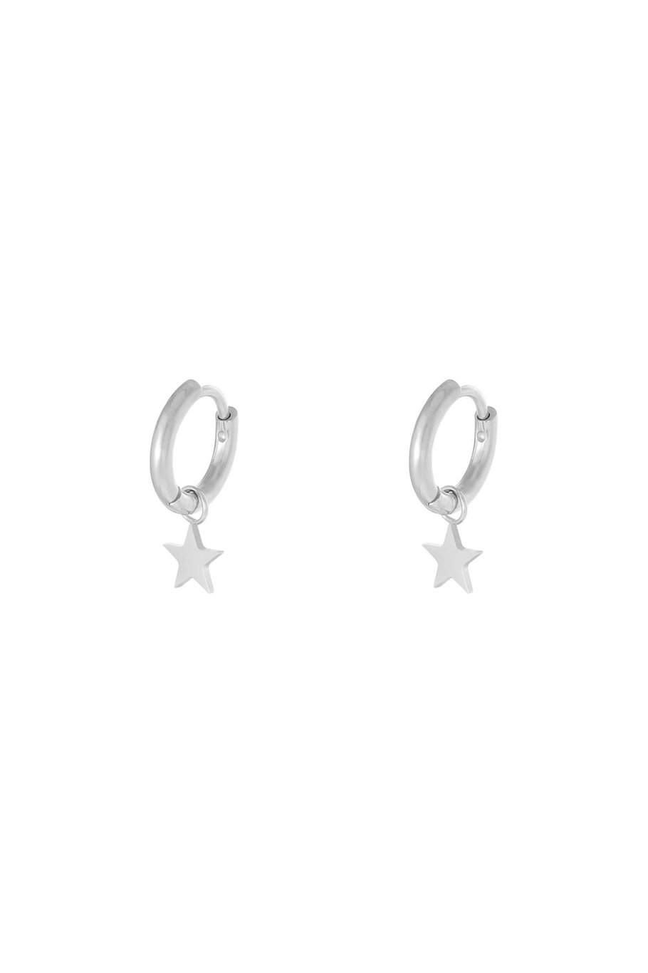 Pendientes Star Plata Acero inoxidable 