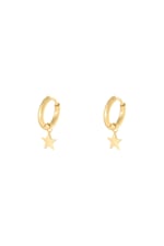 Gold color / Earrings Star Gold Color Stainless Steel 