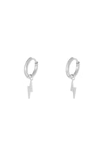 Silver color / Earrings Bolt Silver Color Stainless Steel 