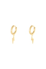 Gold color / Earrings Bolt Gold Color Stainless Steel Picture2