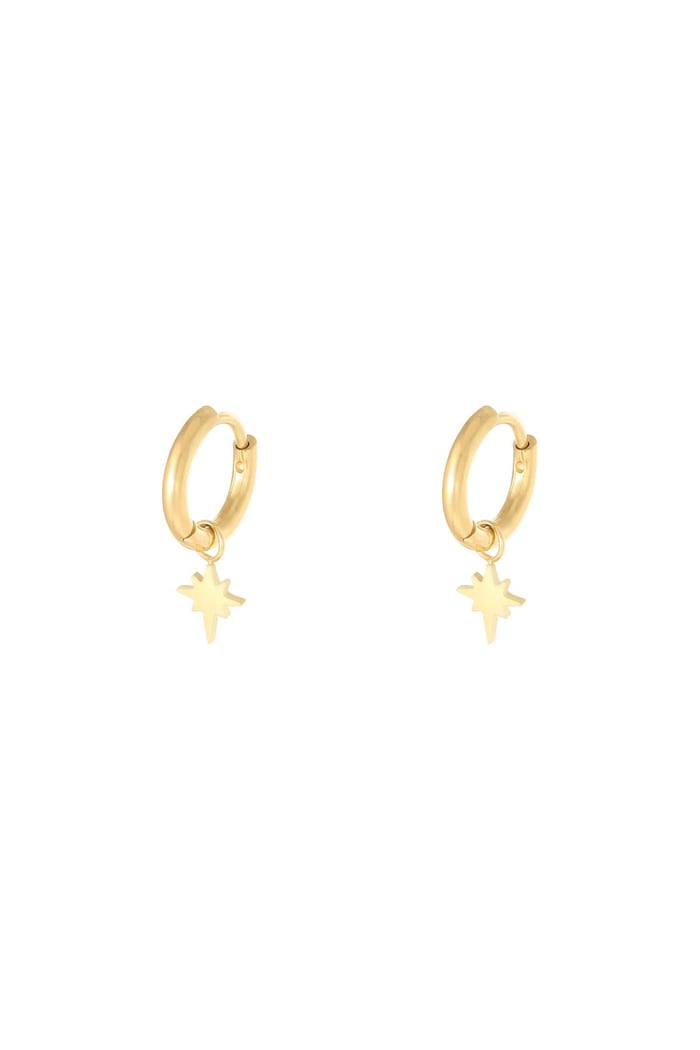 Earrings Spark Gold Color Stainless Steel 