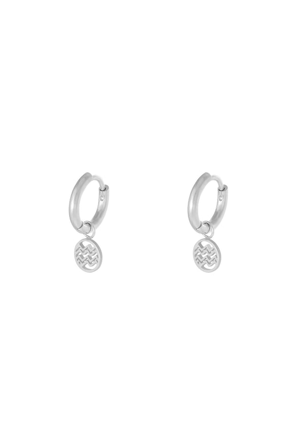 Earrings Wave Silver Color Stainless Steel 2