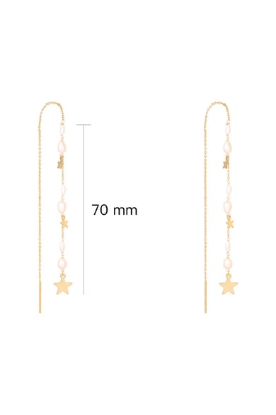 Ohrringe Drop Down Stars Goldfarbe Kupfer h5 Bild2