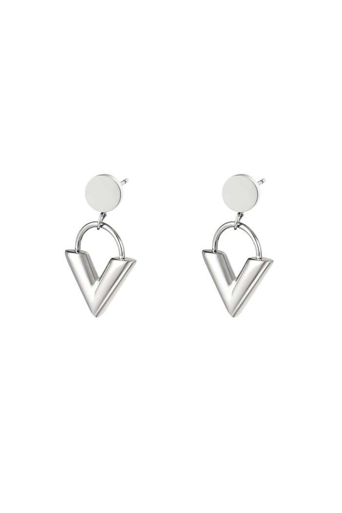 Earrings Venus Silver Color Stainless Steel 