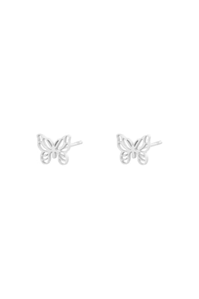 Oorbellen Little Butterfly Goud kleur Stainless Steel h5 