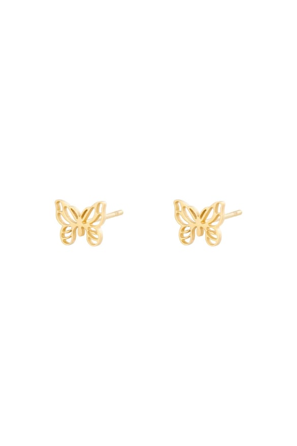 Ohrringe Little Butterfly Goldfarbe Edelstahl