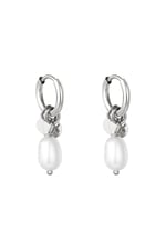 Silver color / Earrings Pearl Drops Silver Color Stainless Steel Picture2