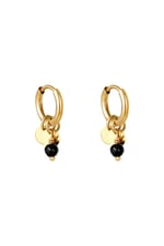 Black / Earrings Delicate Black Stainless Steel 