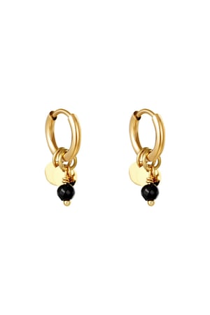 Earrings Delicate Black Stainless Steel h5 