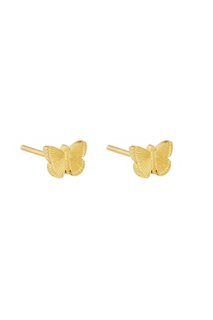 Earrings Fly Gold Color Stainless Steel h5 